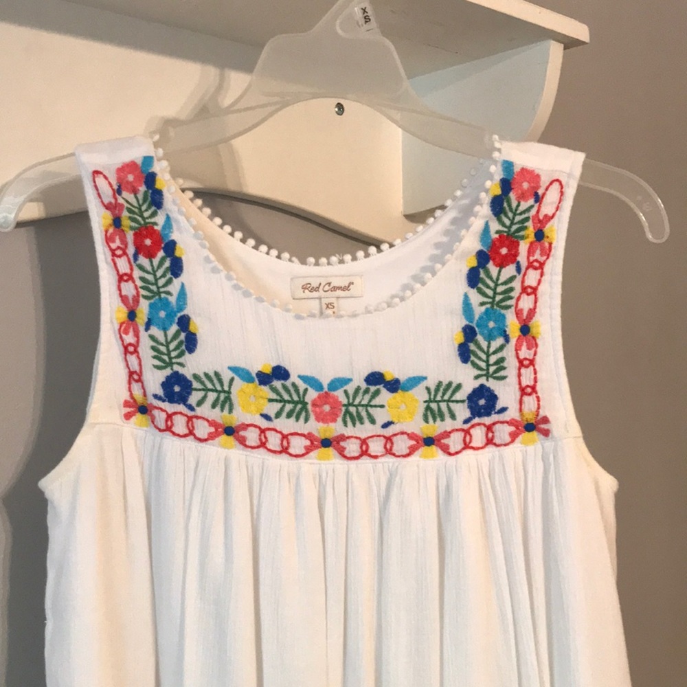 Red Camel Mexican floral dress